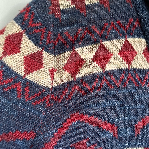 Ralph Lauren Denim & Supply Vintage Shawl Collar Cardigan Aztec Cotton Navy S - Picture 10 of 11